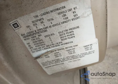 1996 Cadillac Fleetwood Brougham from USA, damaged, VIN 1G6DW52P8TR707325